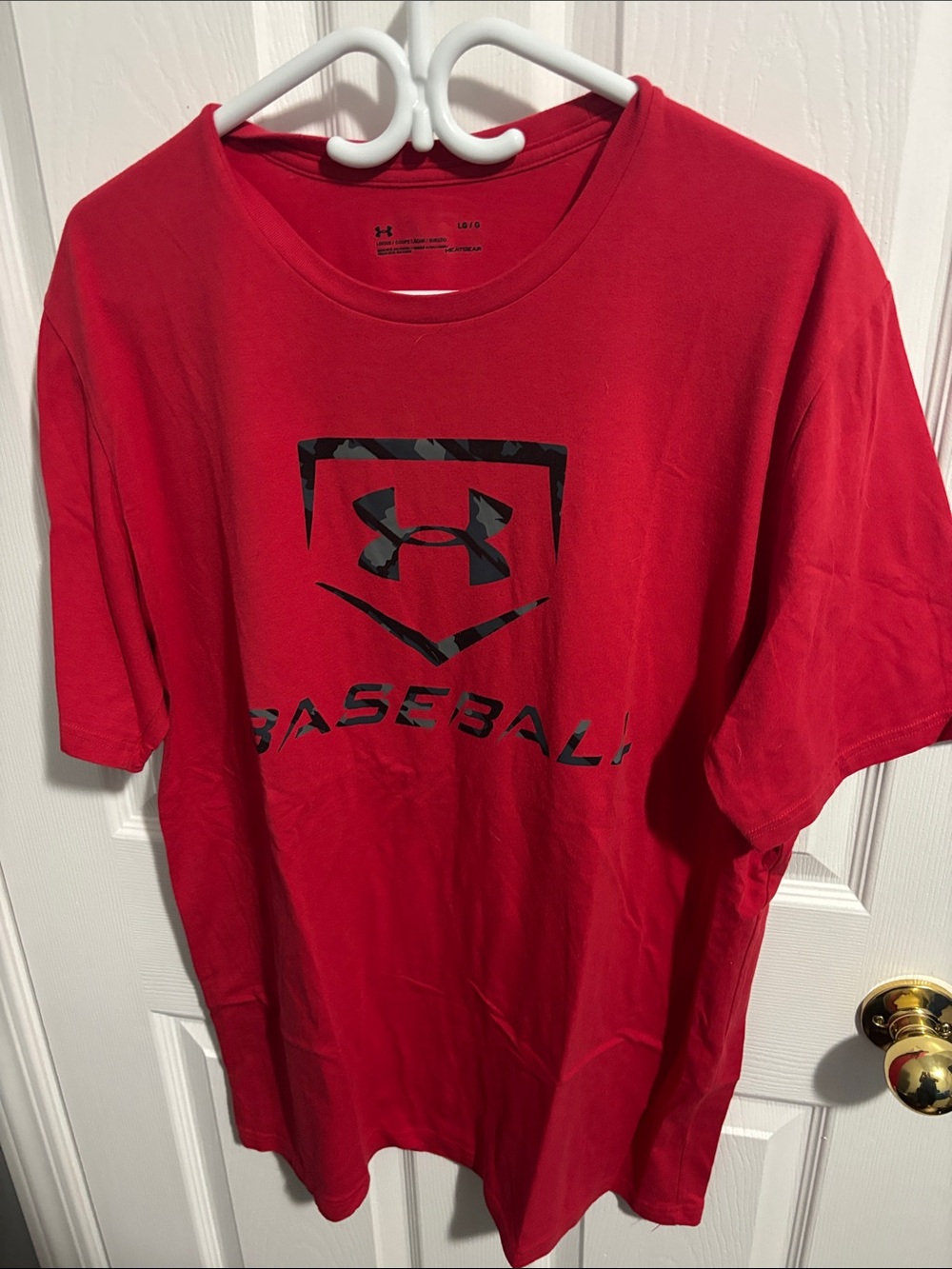 Under Armour Red Short-Sleeve Baseball Logo Tee